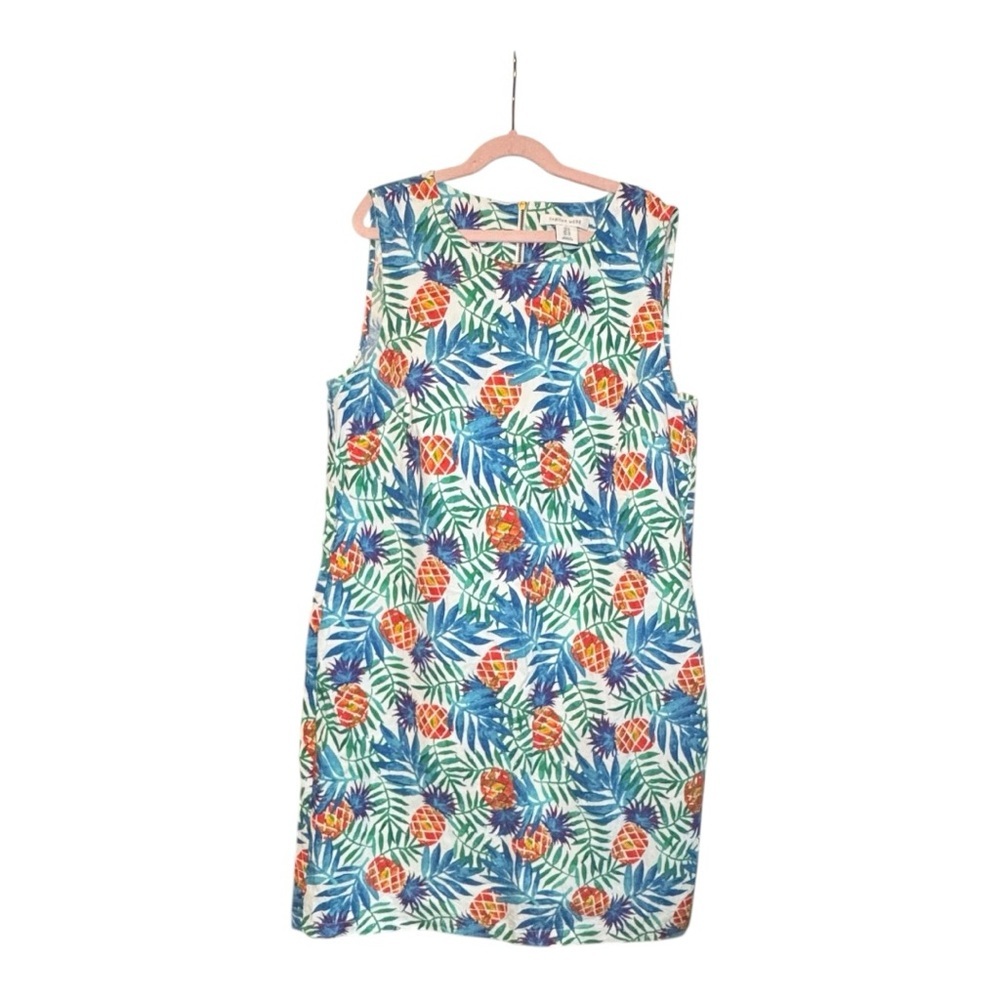 TABITHA WEBB Tropical Leaf Print Mini Dress 8